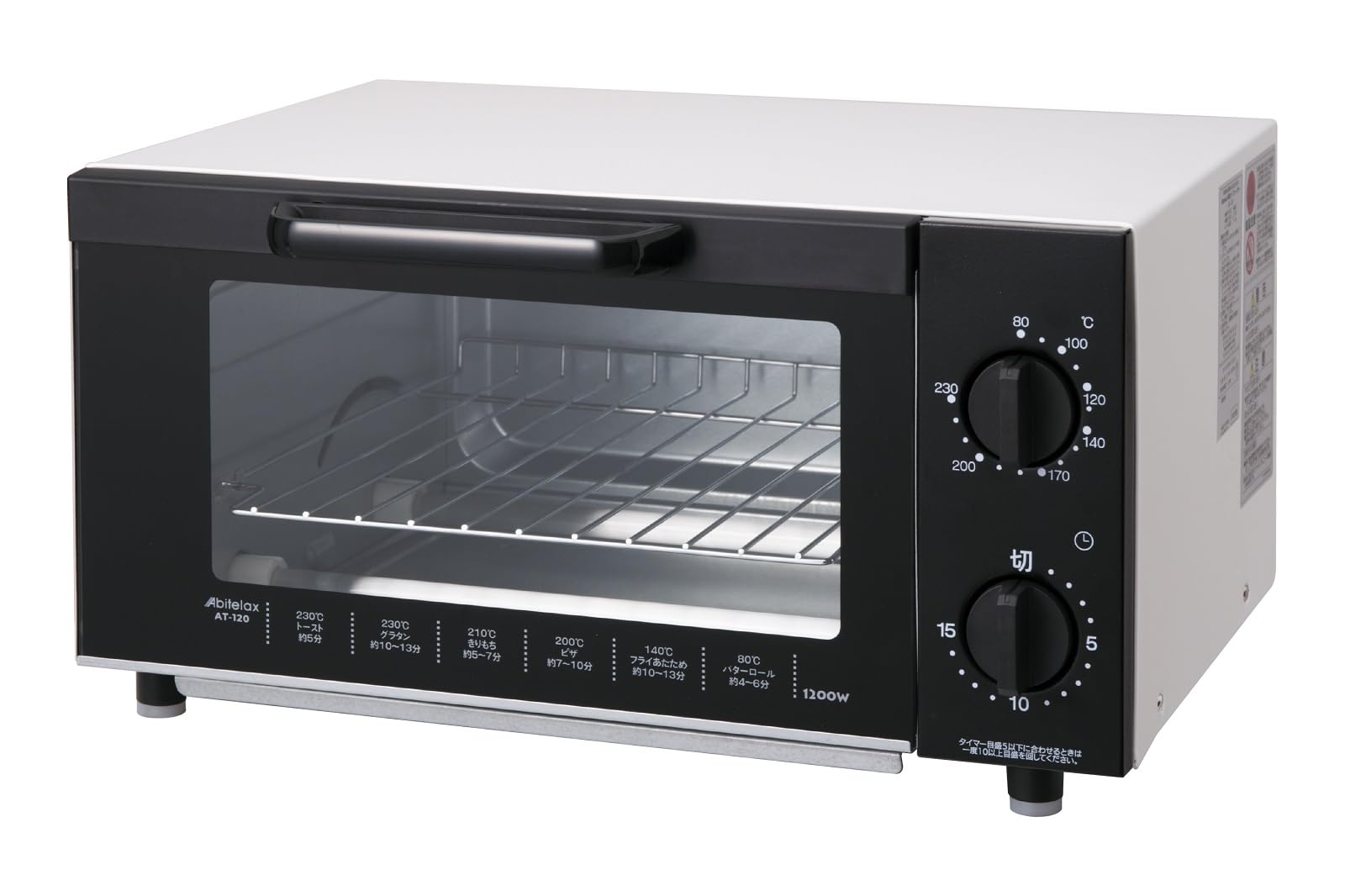 

Aviterax Oven 4 15 Temperature Adjustment Maximum Comes with White Toaster, Toast, Pieces, Timer, Minutes, Function, 1200W, Tray, AT120-W