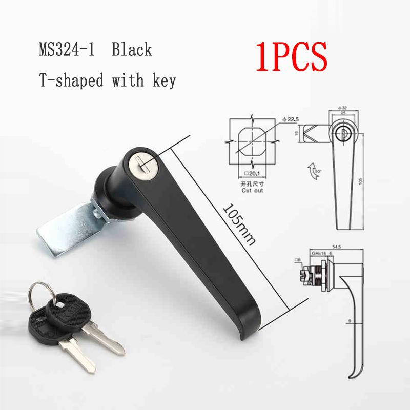 1PCS MS324-1-2 Switch Cabinet Door Latch Lock 304 Stainless Steel L-Type Switch Cabinet Door Handle Lock Hardware Accessories