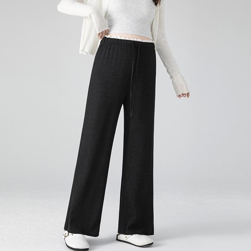 

Autumn 2025 Sticky Rice Wide-Leg Maternity Pants - Drapey Straight Casual Wear Extra Large чорний