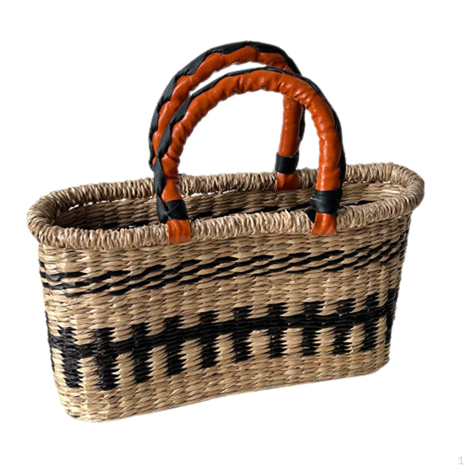 

Chic Handwoven Tote Purse with Stylish Top Handle Style F