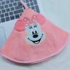 Cute embroidered hand towel Cartoon coral fleece soft and skin-friendly small towel hanging kitchen water-absorbing quick-drying round towel