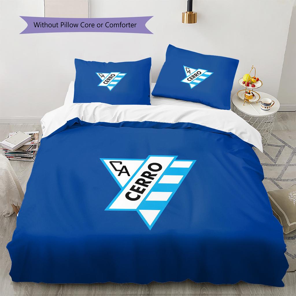 Cerro Porteño Pattern Bedding Quilt Set Home Decoration Gift (1 * duvet cover + 2 * pillowcase without core)