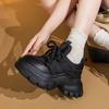 8CM Women Casual Shoes Genuine Spring Autumn Fall Platform Sneakers Chunky Comfortable Non Slip Heel Walking Shoes