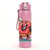 1PC Weight Lifting Gym Cartoon Character Pattern 750ml Color Plastic Sports Water Bottle Leakproof Flip Straw Lid Suitable for Sports Office Home Use