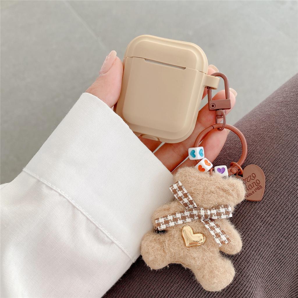 Autumn and winter Plush Bear is suitable for Apple AirPods 1st Generation Bluetooth Earphone Protective Case, Pro 1st Generation earphone case