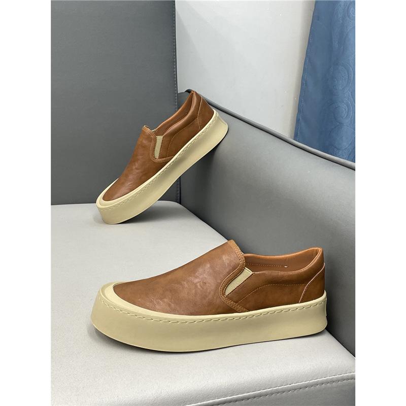 2 Autumn New Leather Soft-soled Lazy Shoes Sports and Leisure Loafer Xs