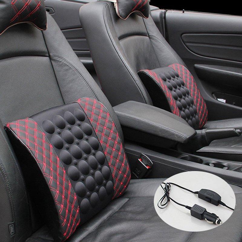 

Farfi Adjustable Electric Massage Car Seat Soft Waist Lumbar Support Pillow