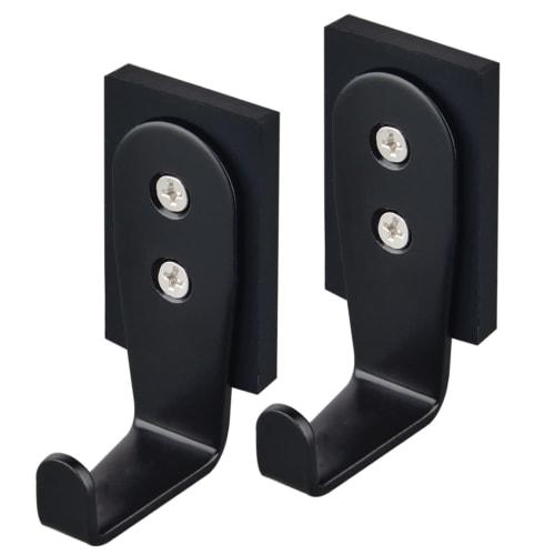 MUTUACTOR Strong Magnetic Hooks, 2-Pack, Heavy-Duty Magnetic Wreath Hangers, Rectangular, Rubber-Coated, for Metal Doors, Refrigerators, Christmas Wre