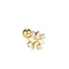 Pearl Flower Bee Zircon Earrings with Stainless Steel Needle
