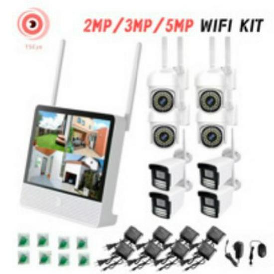 HD Indoor Wireless WiFi Surveillance Camera Kit with Remote Monitoring