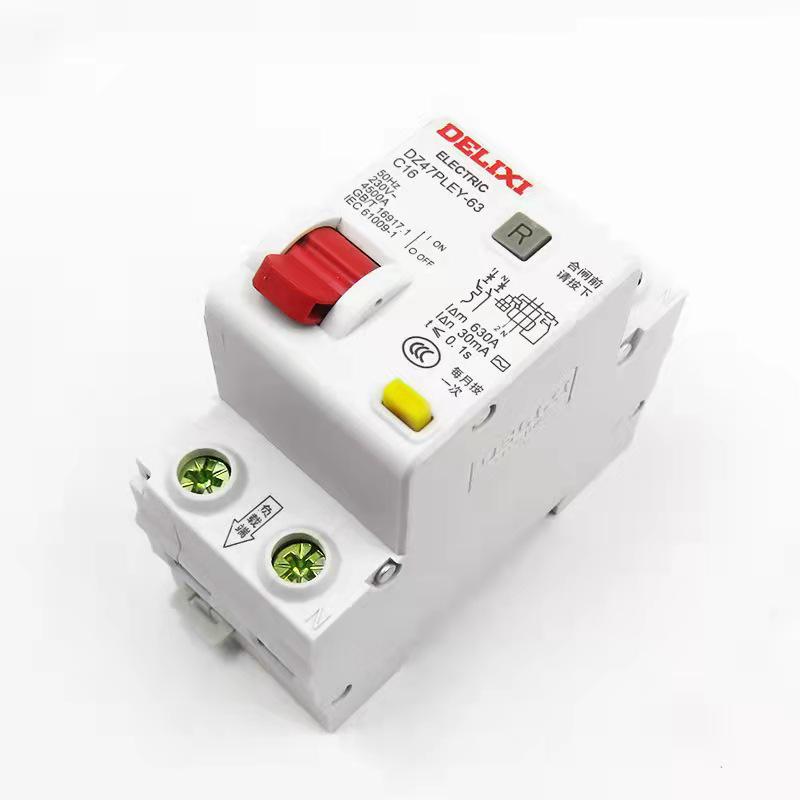 DELIXI DZ47PLEY-63 1P+N Mini Air Switch Residual Current Circuit Breaker