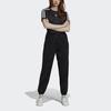 adidas Originals Comfortable Casual Classic Striped Cropped Sports Pants Women Pants Black DU8188