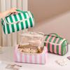 Gestreifter Haarwerkzeug-Organizer Tragbare Make-up-Organizer-Tasche Reise-Aufbewahrungskoffer Tägliche Nutzung
