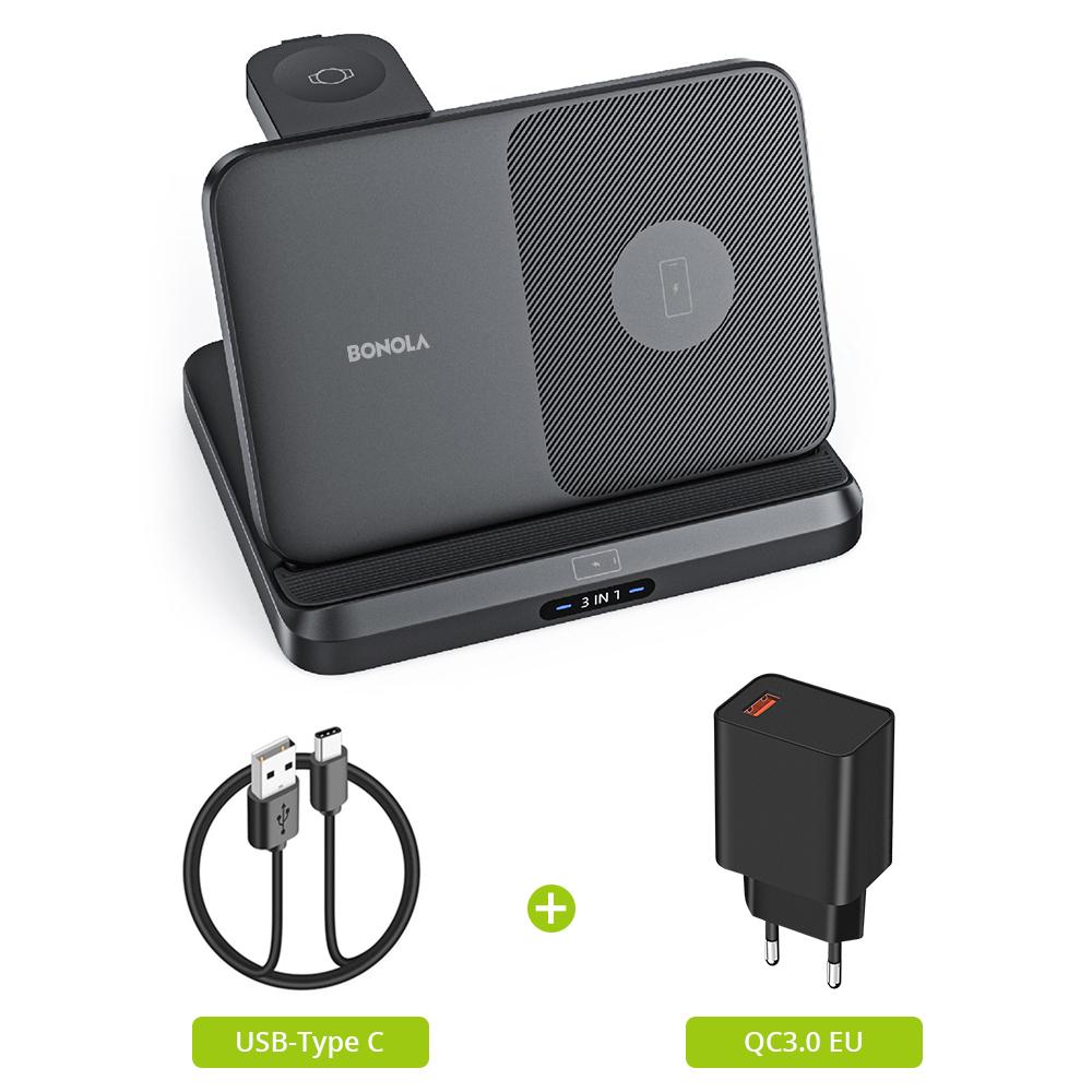 Faltbares kabelloses Ladegerät 3 in 1 Station für Samsung Z Fold 3/z Flip4 Qi schnelles kabelloses Laden für Galaxy Watch/Ohrhörer