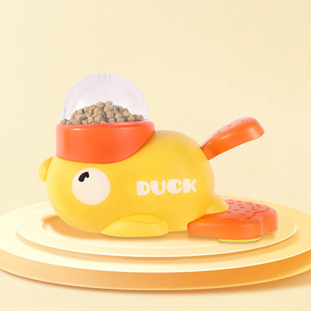 D2 Dog Interactive Pet Slow Feeder Cartoon Duck Design Interactive Pet Food Treat Dispenser Dog Puzzle Toy for Small Medium Dogs