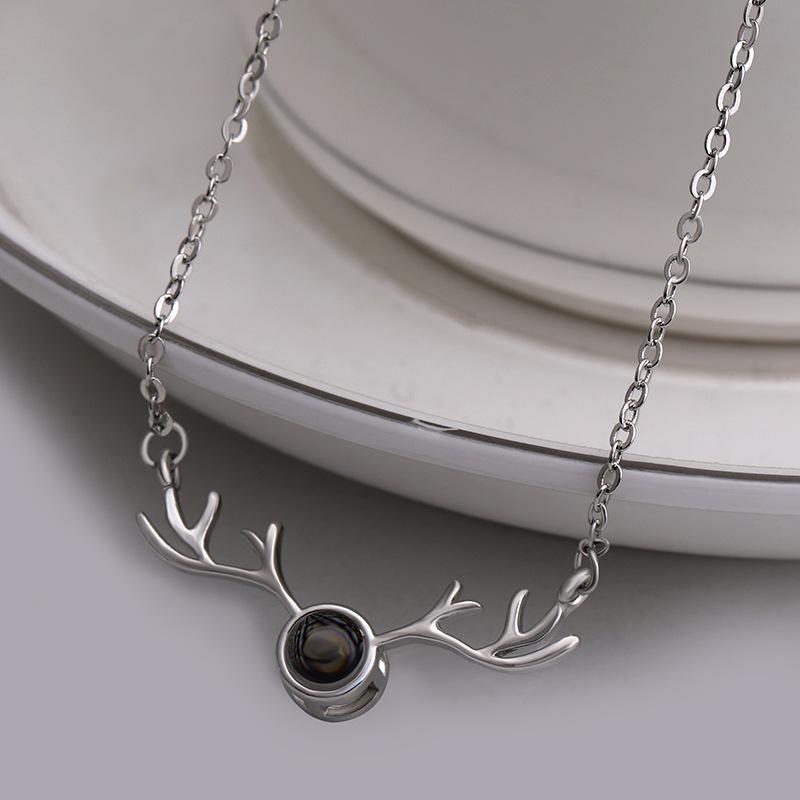 Elegant Heart Shaped Memory Necklace With Unique I Love You Feature Projection