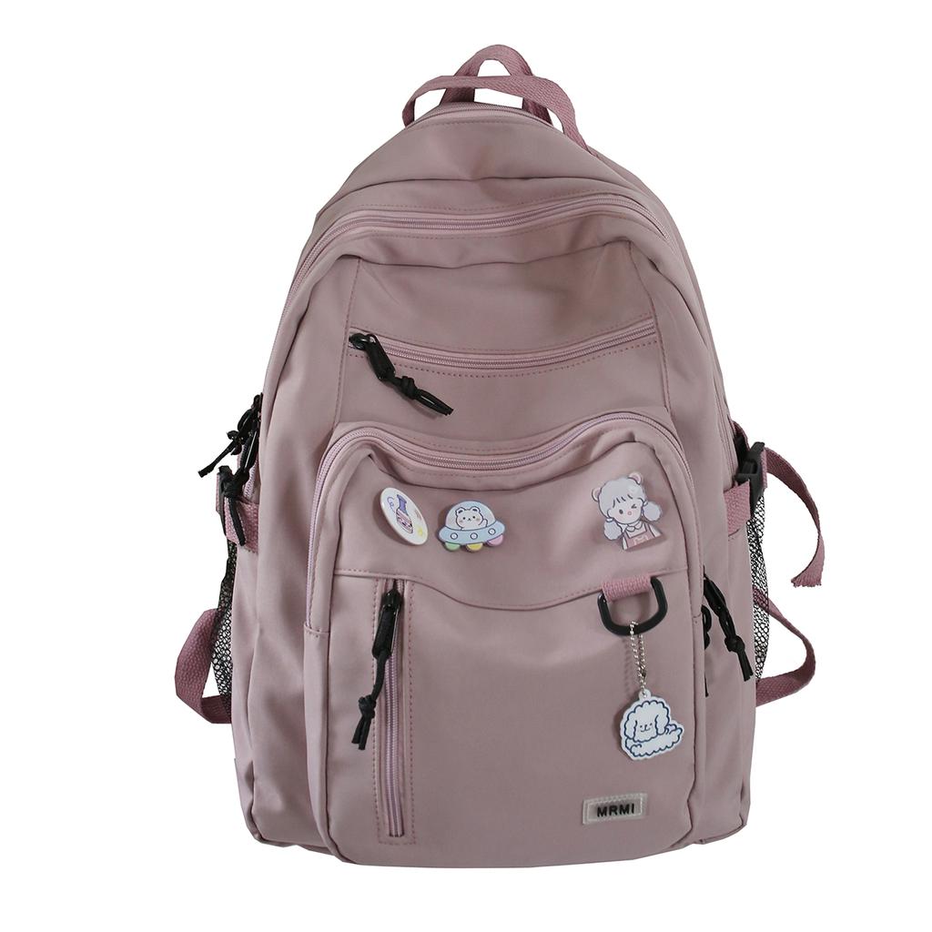 Fashion Big Student Backpack New Badge Rucksack Girls School Bag High Capacity Women Backpack Female Cute Leisure Travel Mochila
