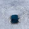 Neon Blue Apatite Gemstone Handmade 925 Sterling Silver Bracelet 7-8" M-2730