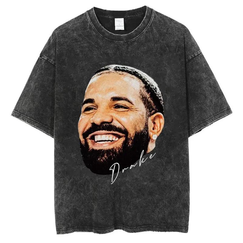Rapper Drake Album Honestly Nevermind Graphic T Shirts Mens Womens Trend Hip Hop Loose Tshirt Fashion Vintage Washed Tshirts