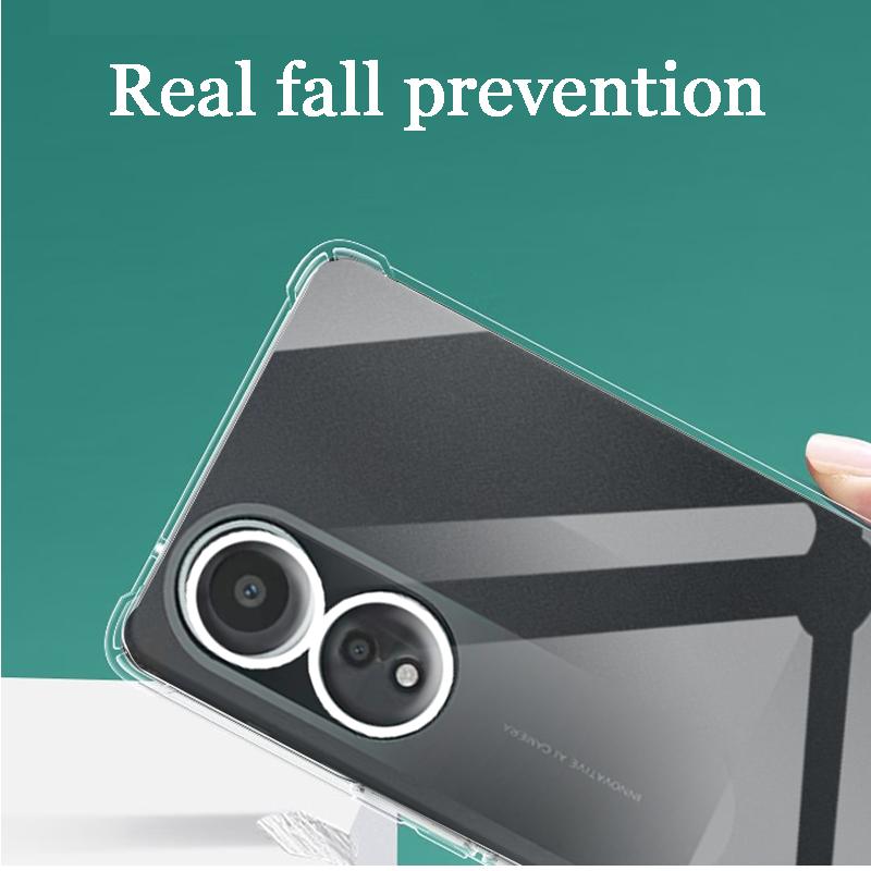 Shockproof Clear Case for Oppo A18 6.56" CPH2591 Soft Silicone Transparent Back Covers for Oppo A 18 Phone Protective Camera