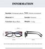 New Fashion Cat-Eye Anti-Blue Light Reading Glasses Two-Color Splicing Presbyopia Glasses Neutral Farsightedness Glasses +4.0