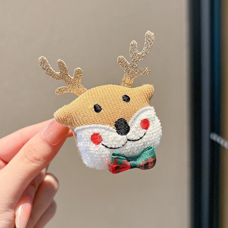 Vánoční plyšová brož Sněhulák Santa Claus Strom Věnec Kovové odznaky Šperky Dárek pro ženy Veselé Vánoce Dekor Dárky