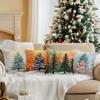 Watercolor Christmas Tree  Cushions Pillowcase Polyester Cushion Cover Throw Pillow Pillowcover Home Car Sofa Decor