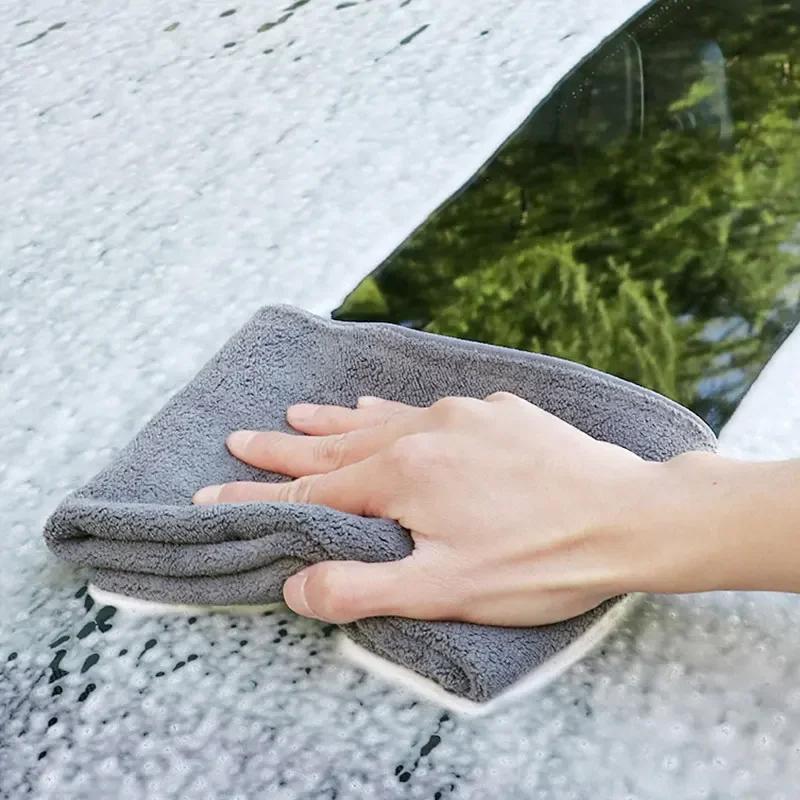 Car Cleaning Towel Double-Sided Coral Velvet Suede Car Wash Towel For BYD Atto 3 Yuan Plus Tang F3 E6 Song Max F0 Qin G3 I3 Han