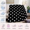 Schwarz Weiß Pünktchen Flanelldecke Warm Weich Halloween Weihnachten Sofa Warm Gemütlich Dekoratives Dekor Geschenk für Alle Jahreszeiten