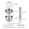 Baijie 304 Stainless Steel Garlic Press and Mortar Pestle Set