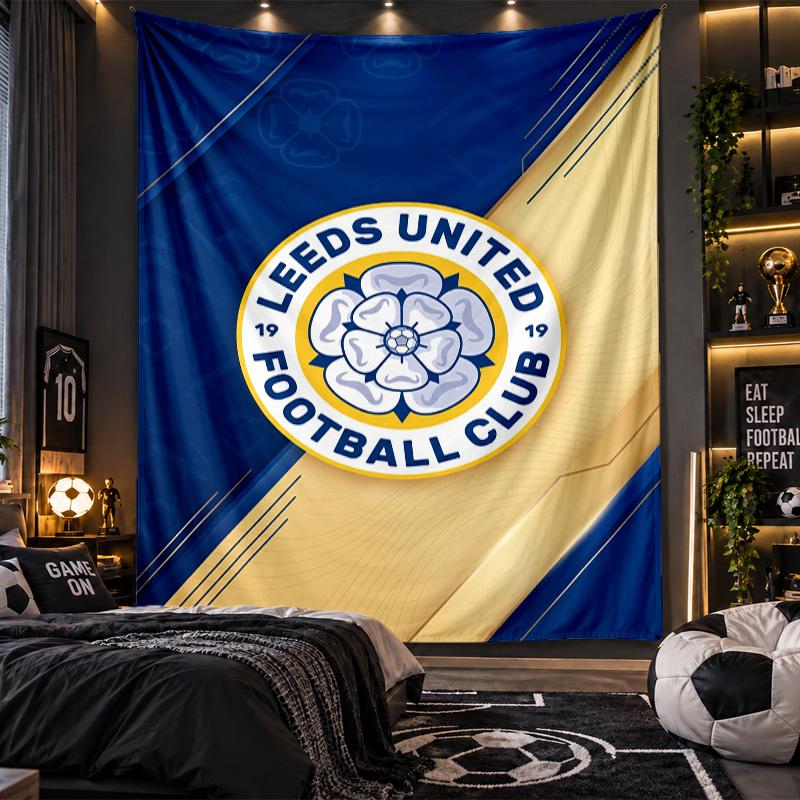 Wall Hanging Tapestry Leeds United Print Cloth for Living Room Bedroom Home Decor