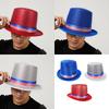 Shimmering Tall Hat for Stage Performances Masquerade Headwear Gentleman Hat for Carnivals Party Theme Event Headpiece