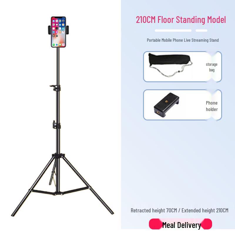 Live Broadcast Selfie Tripod with Fill Light for Multi-Camera Shooting & Singing