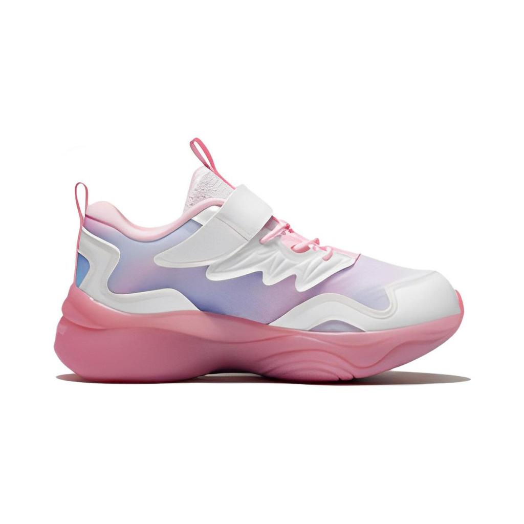 Li Ning Comfortable Low-Top Sports Shoes With Slip Resistance And Shock Absorption Kids Sneakers Pink YKNS012-2