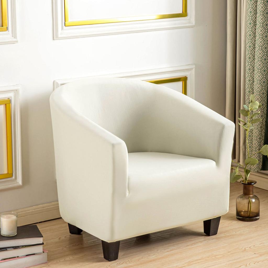 Thickened Silver Fox Velvet Single Sofa Cover Milk Silk Semicircular Arc Sofa Chair Cover for Home Durable Durable