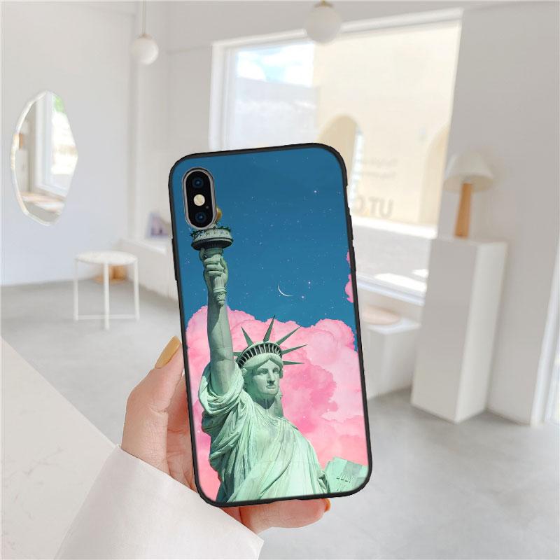 FM47 Statue of Liberty Soft Shell Phone Case for Samsung Galaxy Note 10 20 S23 S24 S25 Ultra FE Plus Edge Lite A02S A35 A07 A17