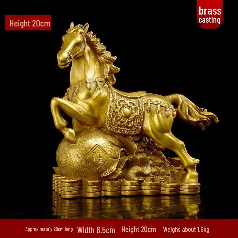 Pure Copper Galloping Horse Success Decor