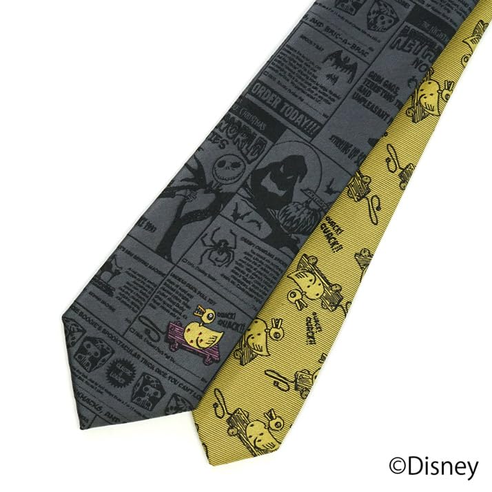 Disney Necktie (The Nightmare Before Christmas Killer Duck Print) DNDW0941P Gray