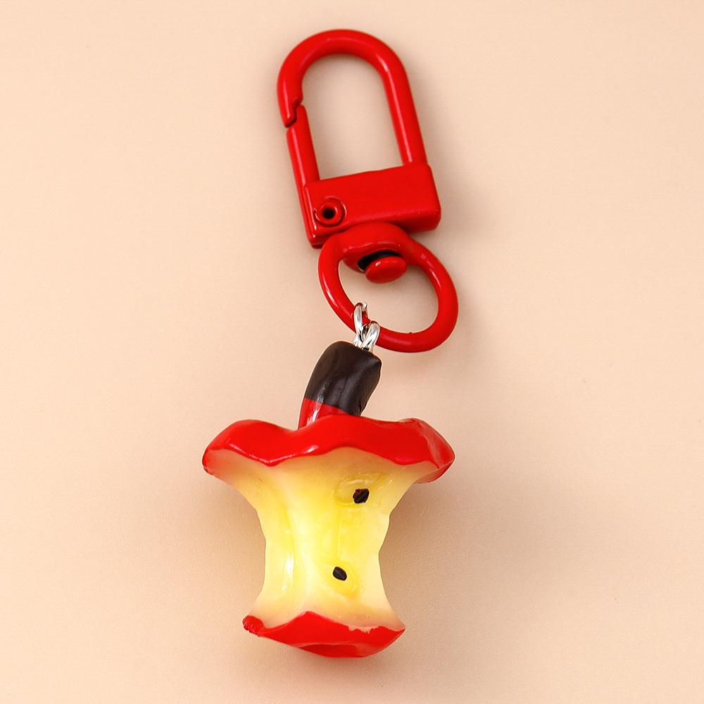 Cute Resin Simulation Fruit Keychain Grape Lemon Apple Key Ring Pendants for Women Girls Handbag Decor Kid's Jewelry Gifts