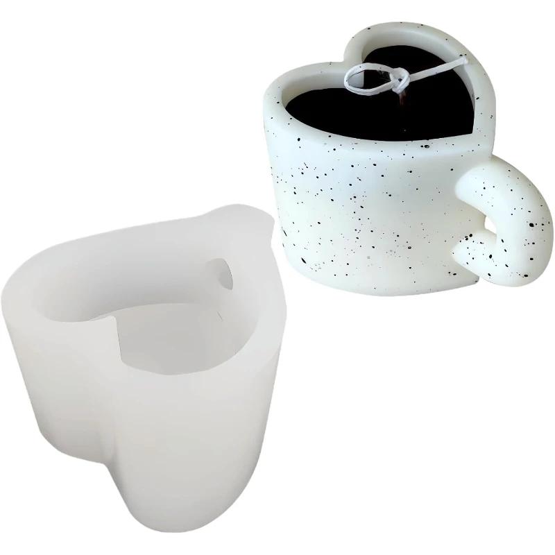 DIY Heart-shaped Silicone mold, Heart-shaped Storage Cup , Resin mold, Candle cup mold, Drip Glue Home Decoration Ornament
