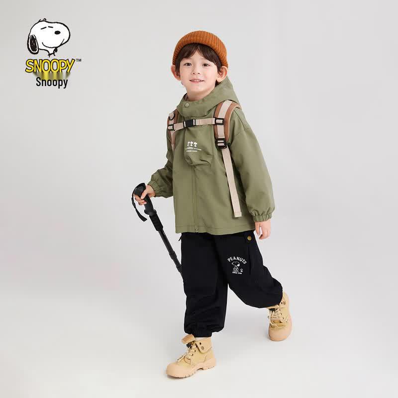Snoopy Kids Hooded Jacket 120 армия зеленый