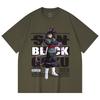 230 Gsm 100% Cotton Dragon Ball V16 Black Goku Print Unisex Heavy Cotton T Shirt