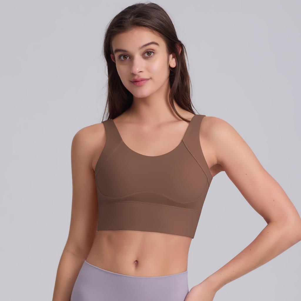 Intimo Sportivo a Colore Unico con Schiena a U Colore Unico per Allenamento Yoga Fitness Corsa Pilates Abbigliamento Yoga Reggiseno