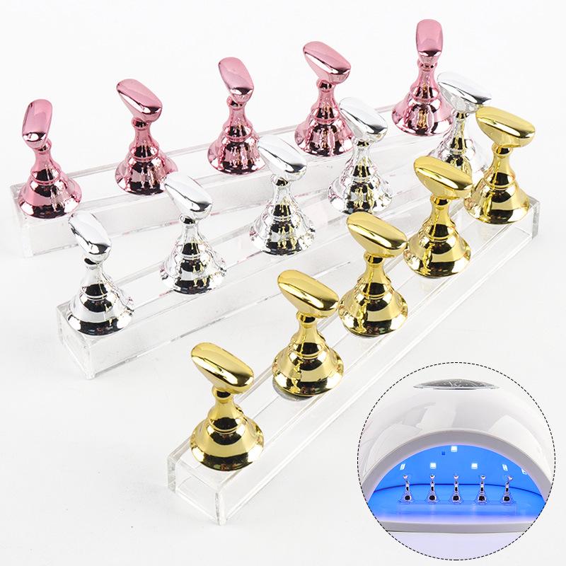 Chess Piece Nail Tip Holder with Transparent Acrylic Base - Nail Art Display and Practice Stand