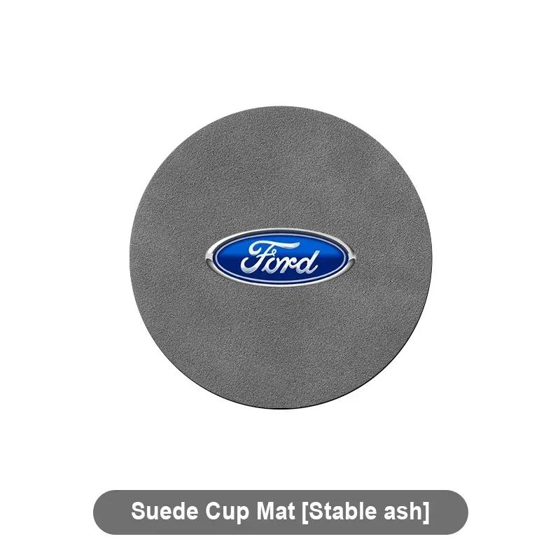 

Car Sticker 2026 2025 Hot For Ford Car Anti-slip Water Cup Heat Insulation Mat Suede Decor Coaster For Ford Focus 2 MK2 3 4 MK3