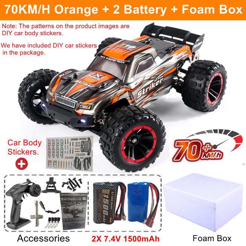 Remote Control Rc Car 50 Or Super Brushless 80km/h Fast Rtr High Speed All Terrain Off Road Radio 4x4 Truck For Adults Kids