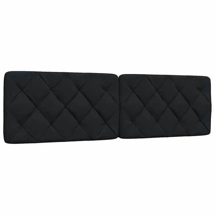 VidaXL Coussin de tête de lit noir 180 cm tissu 4019235