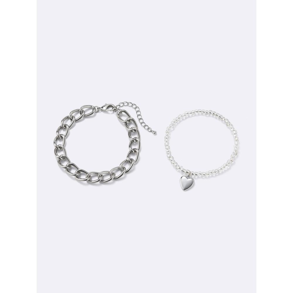 Gu By Uniqlo Heart Motif Bead Bracelet