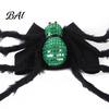 Spider Pet Costume for Cats Costume, Halloween Cat Outfit with Skull Face, Black Easy to Wear Holiday Apparel Dogs Cosplay Party Photo Props