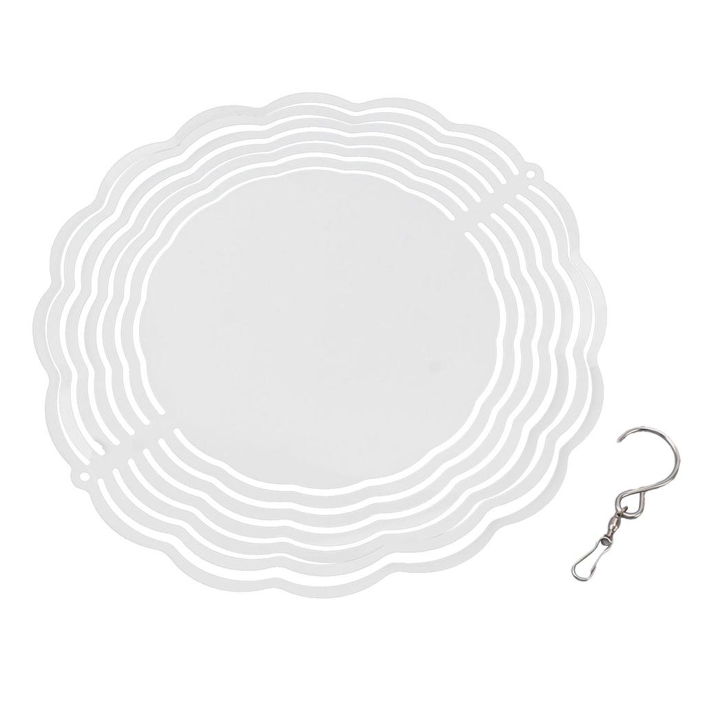 Sublimation Windspiel Aluminium DIY Blankes Windrad für Außengarten Fensterdekoration